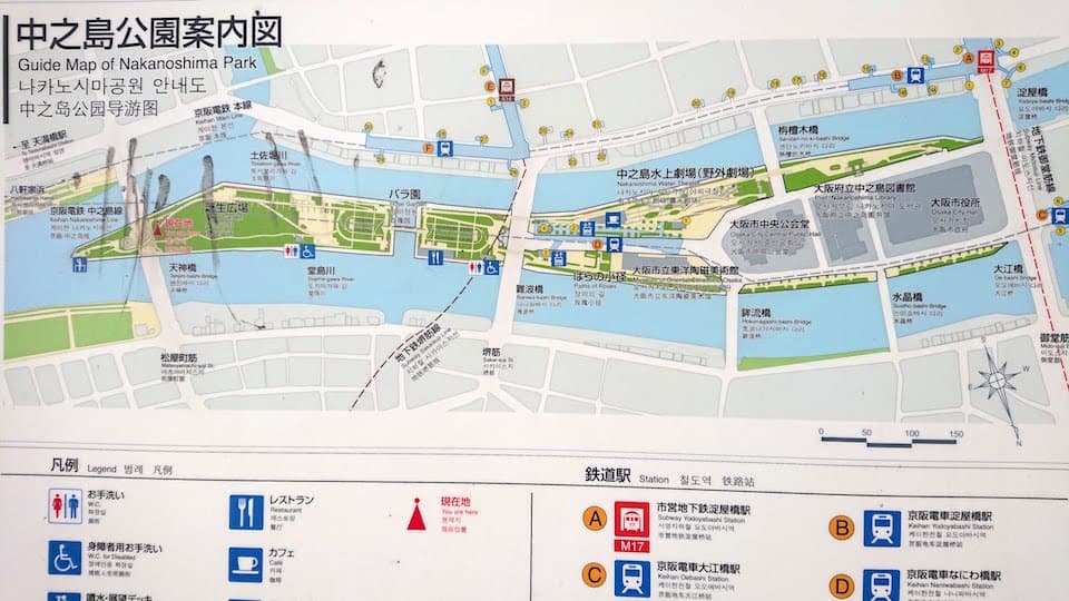 中之島公園の地図