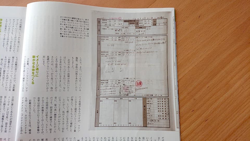 野口みずきさんの練習日誌